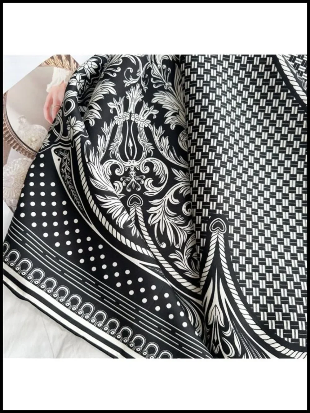 100% Mulberry Silk Square Scarf 35